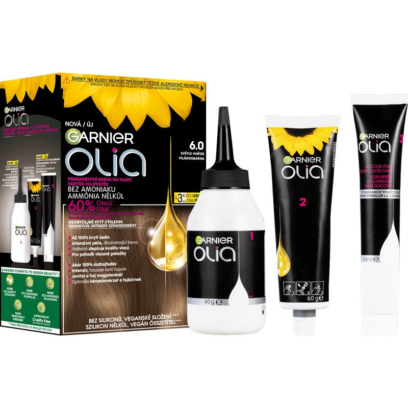 Olia permanentní barva na vlasy 6.0 Světle hnědá - 2